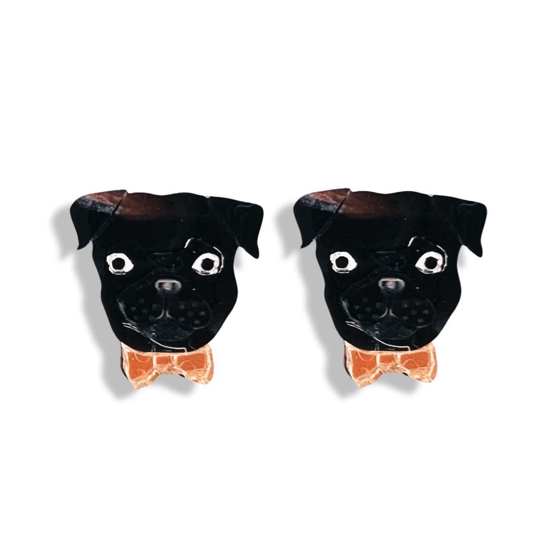 Pug earring studs