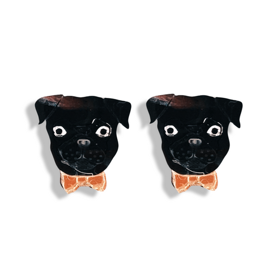Pug earring studs