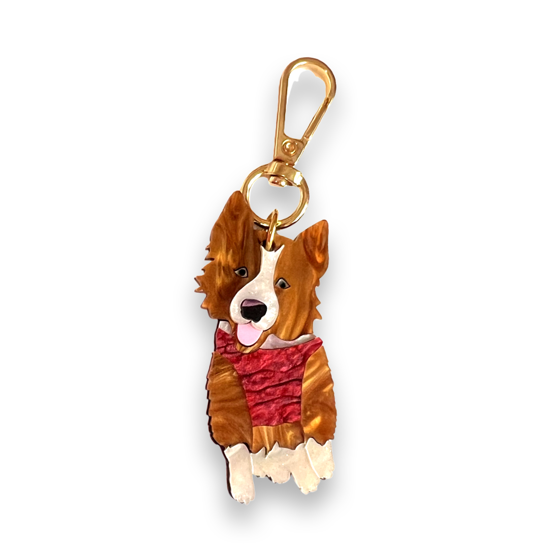 Border Collie Key Tag