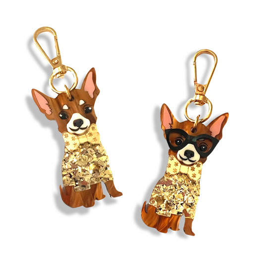 Chihuahua Bag tag/ Keyring