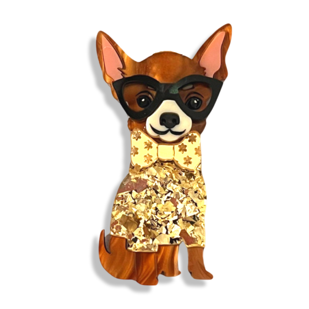 Chihuahua Brooch