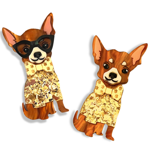 Chihuahua Brooch