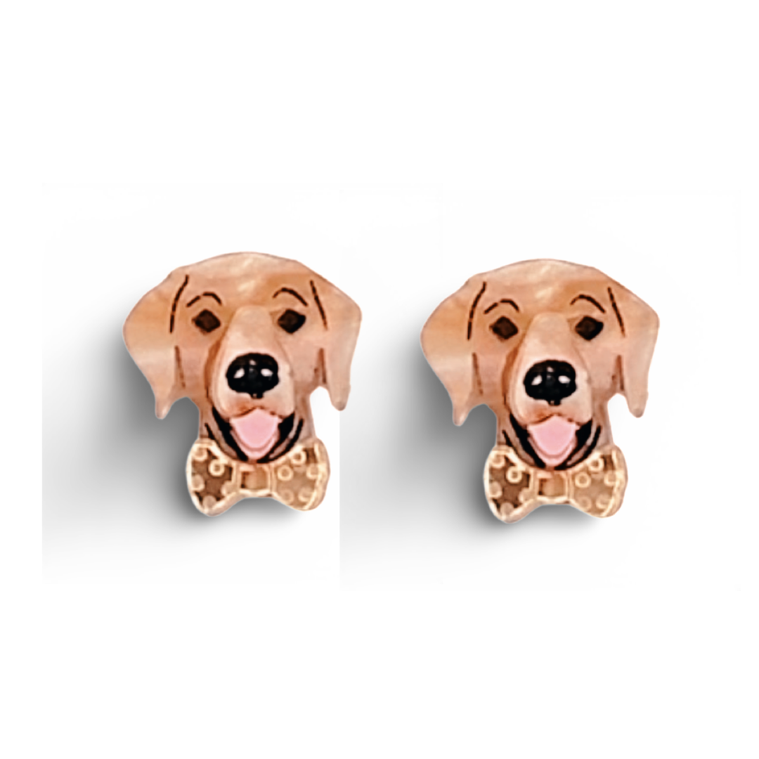 Labrador earring studs