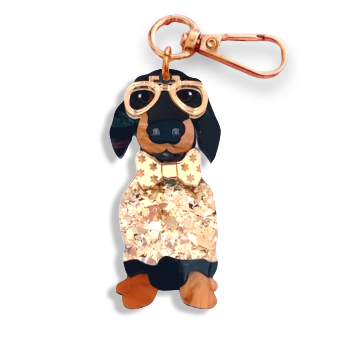 Dachshund Bag tag/ Keyring