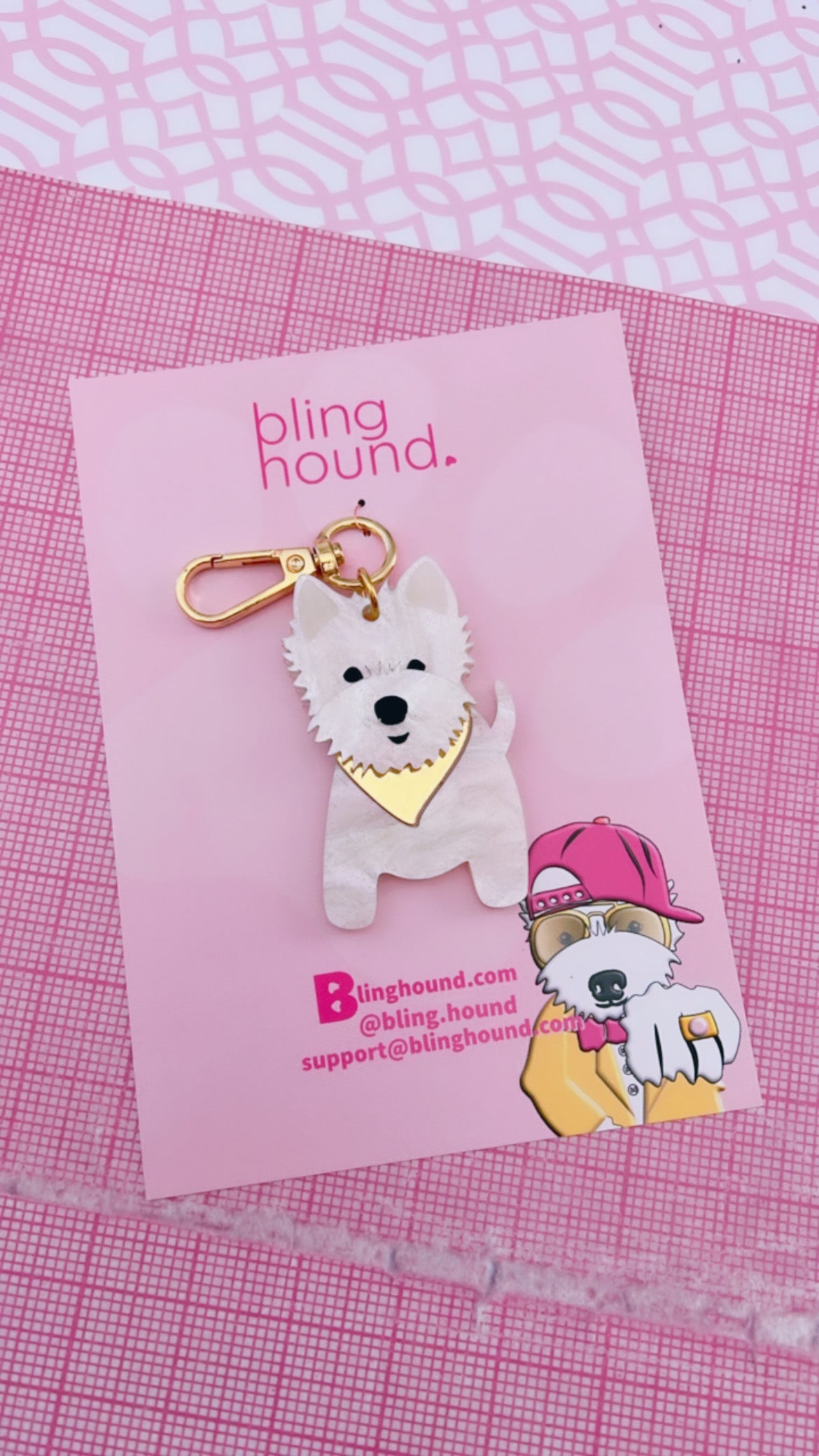 Westie Bag tag/ Keyring