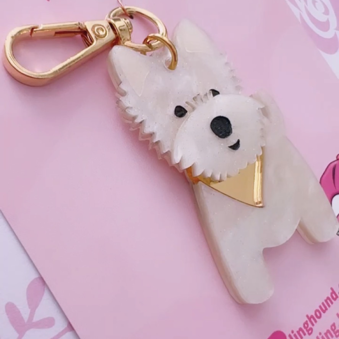 Westie Bag tag/ Keyring