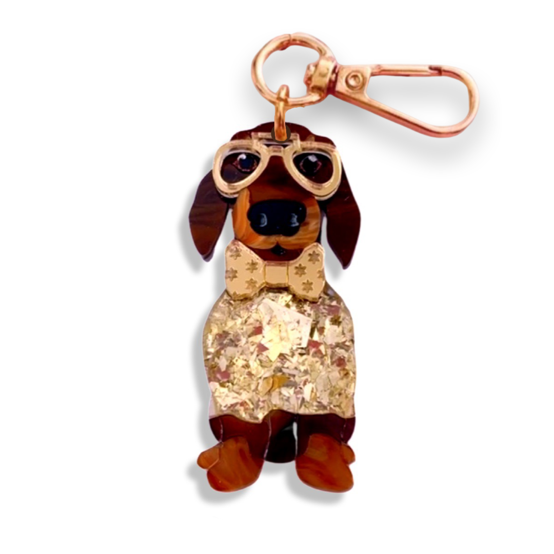 Dachshund Bag tag/ Keyring