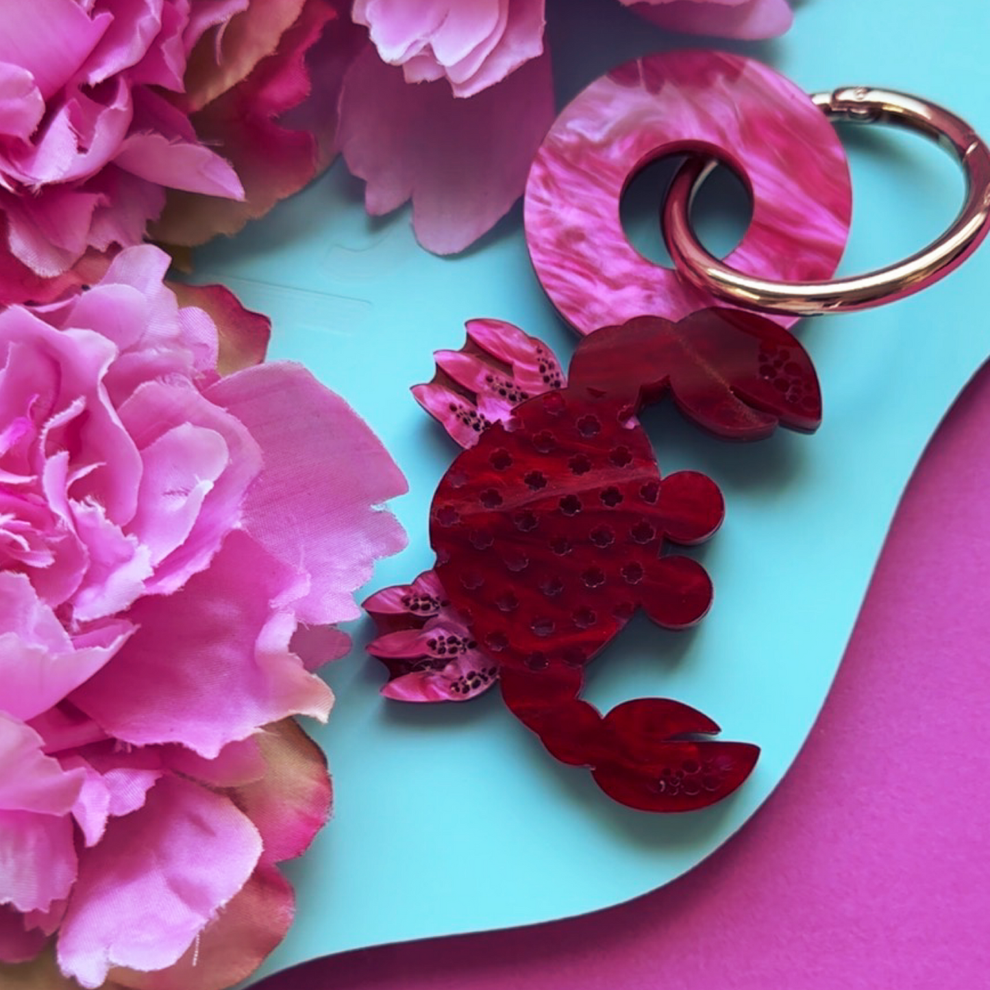 Limited Edition Crab Bag Charm - High Tide - And O Clasp