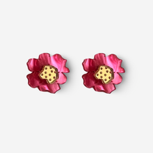 Load image into Gallery viewer, Pink Flower Studs