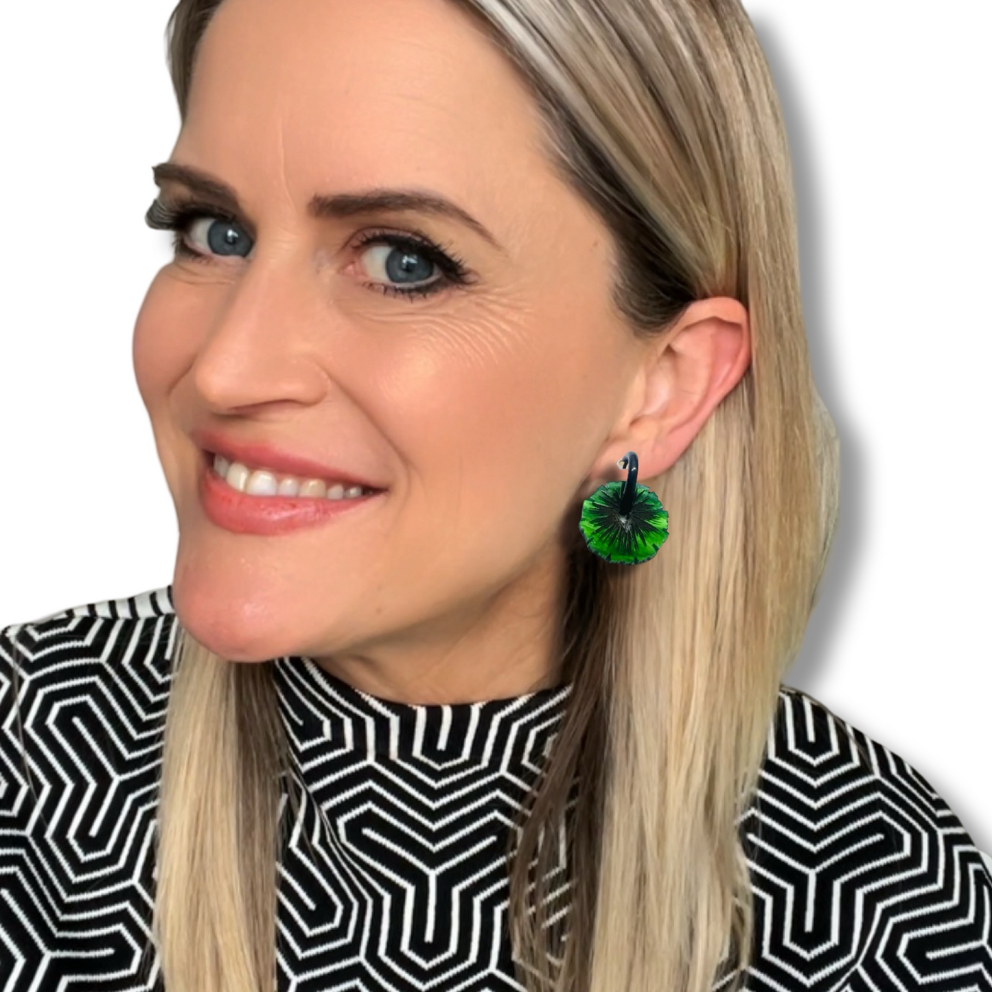 Fan Palm Green and Black - Small