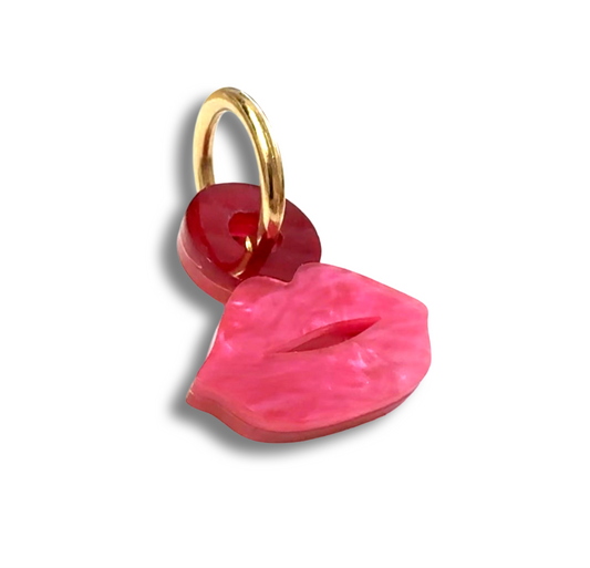 Mini Kiss Lips Bag Charm - Double Take - And O Clasp