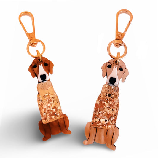 Greyhound Bag tag/ Keyring