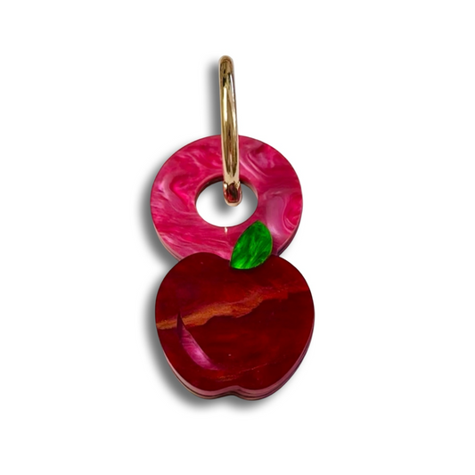 Apple Bag Charm - Core Intentions - And O Clasp