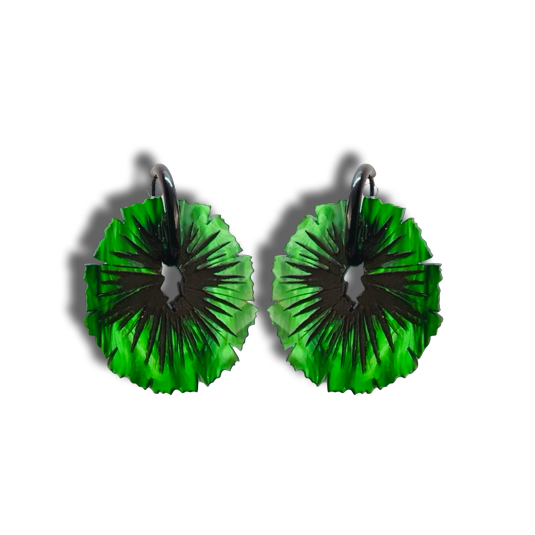 Fan Palm Green and Black - Large