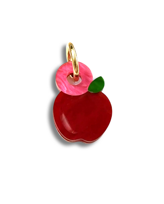 Mini Apple Bag Charm - Core Intentions -  And O Clasp