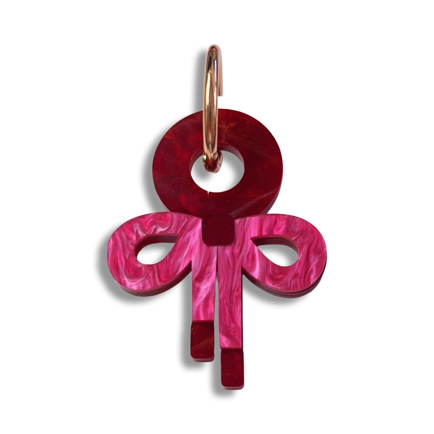 Ribbon Bow Bag Charm - Tied Intentions - And O Clasp