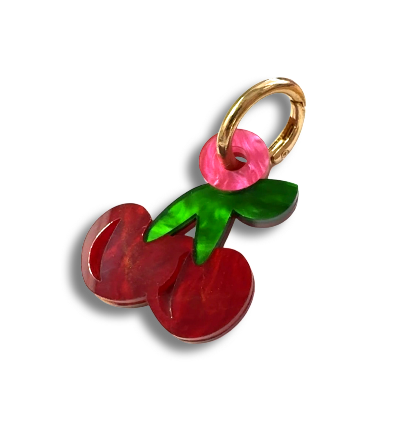 Mini Cherry Bag Charm - Double Take -  And O Clasp