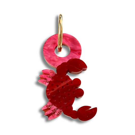 Limited Edition Crab Bag Charm - High Tide - And O Clasp
