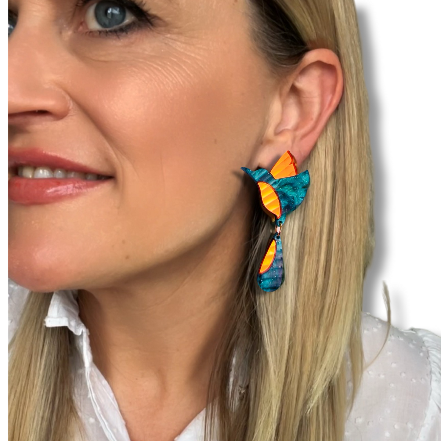 Azure Kingfisher - Teal and Orange