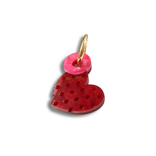 Mini Heart Bag Charm - High Tide -  And O Clasp
