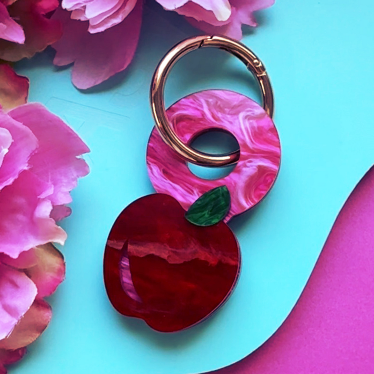 Apple Bag Charm - Core Intentions - And O Clasp