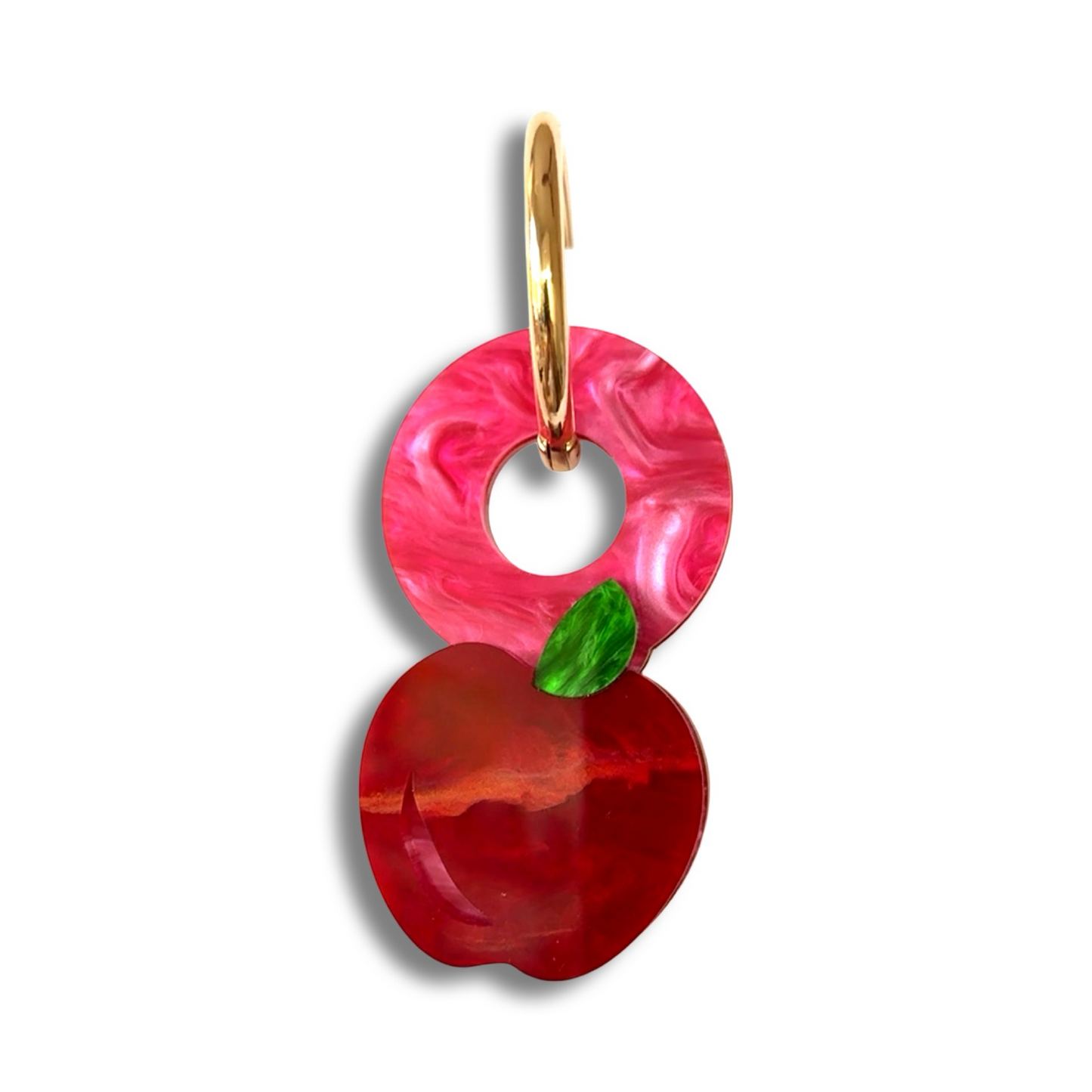Apple Bag Charm - Core Intentions - And O Clasp