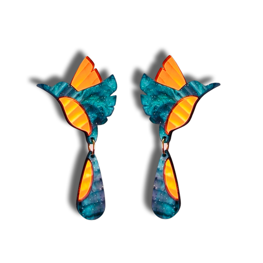 Azure Kingfisher - Teal and Orange