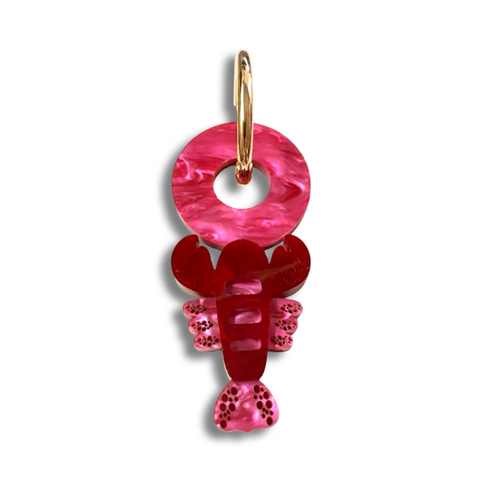 Limited Edition Lobster Bag Charm- Crimson Armour- And O Clasp