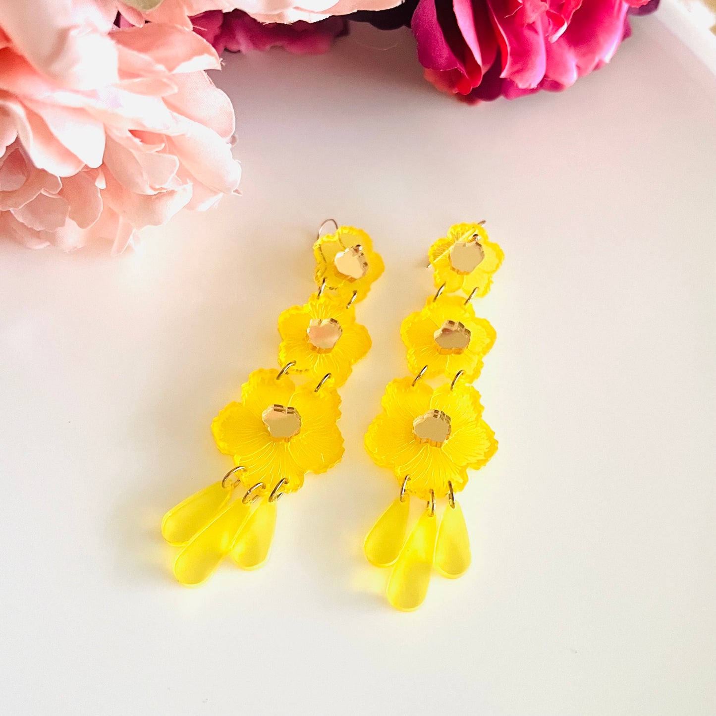 Yellow Hibiscus Blooms