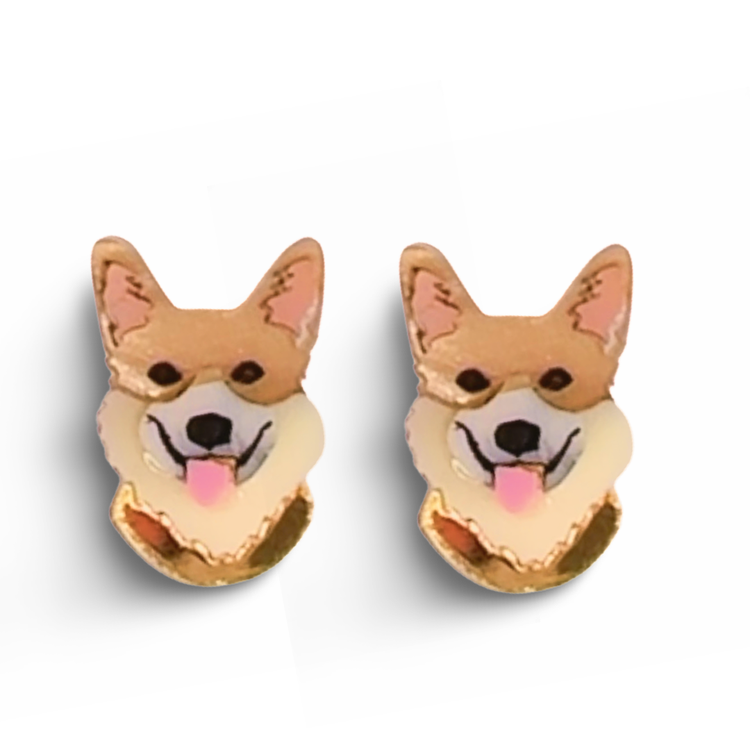 Corgi earring studs