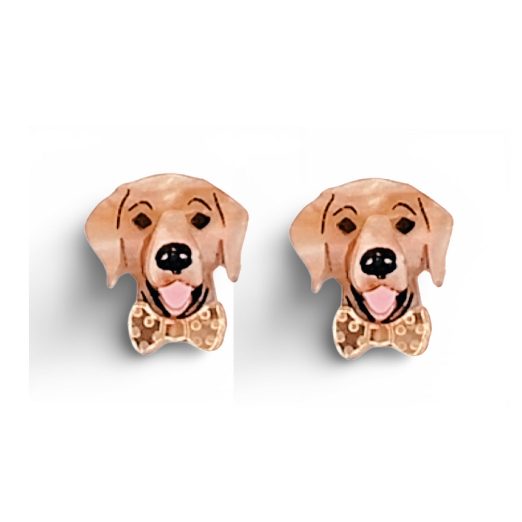 Labrador earring studs