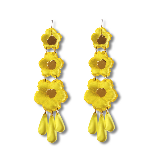 Yellow Hibiscus Blooms