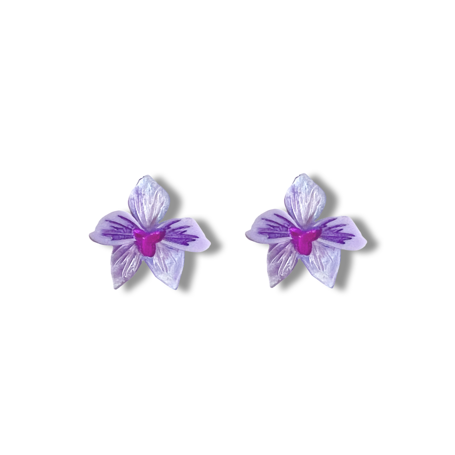 Lilac Ground Orchid Stud