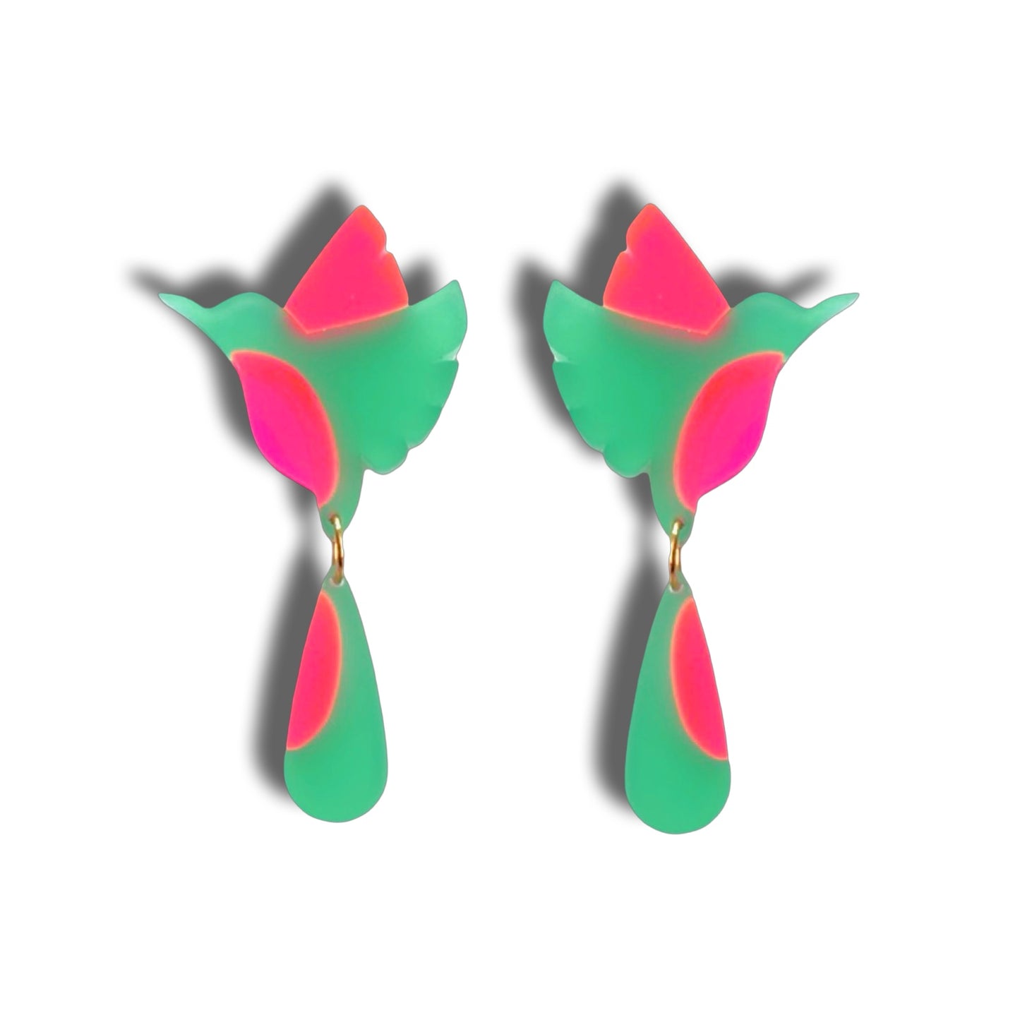 Azure Kingfisher - Green and Pink