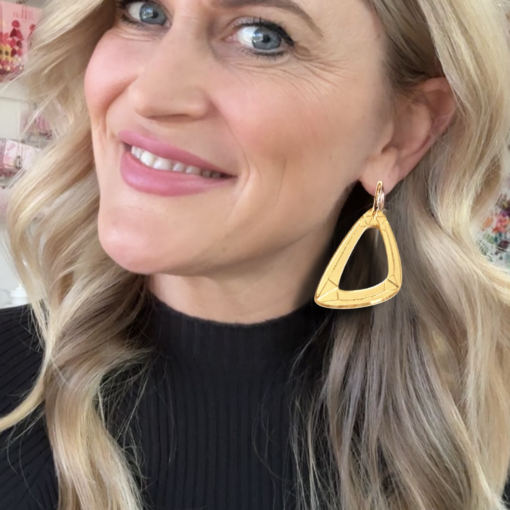 Geo Triangles- Bold Statement Earrings