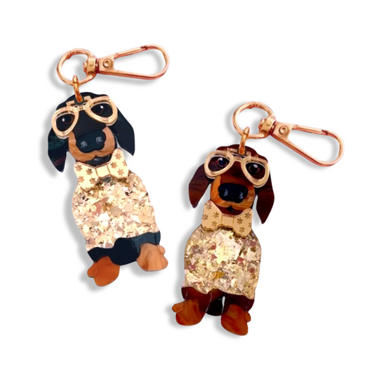 Dachshund Bag tag/ Keyring