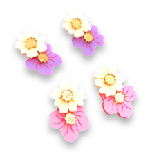 Load image into Gallery viewer, Tibouchina and Ivory Statement Studs