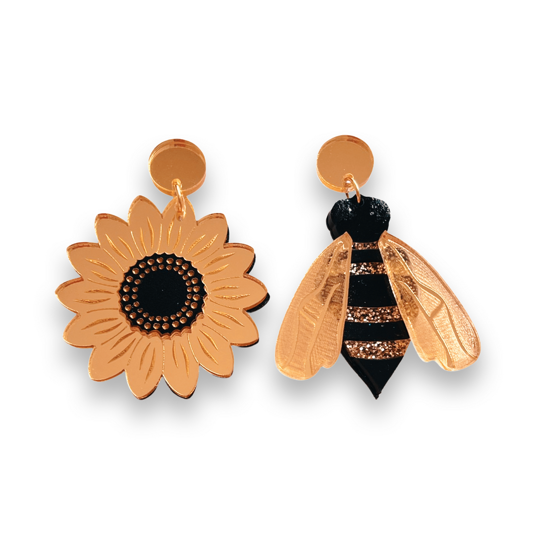 Bentleigh Bee and His Sunflower and Swarovski Crystal