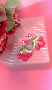 Plum Blossom Statement Earring- 2 left