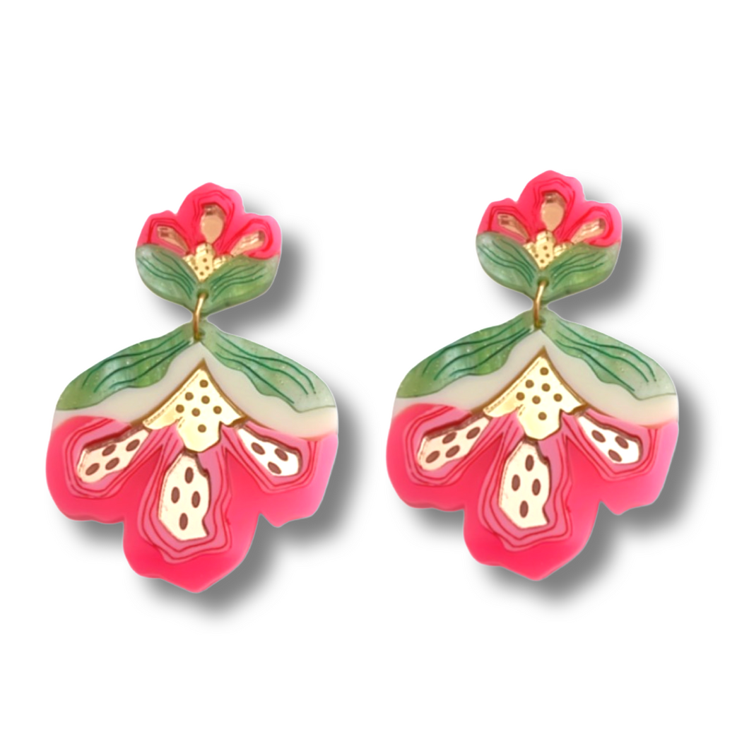Plum Blossom Statement Earring- 2 left