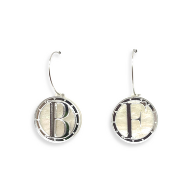 SILVER -Love Letters Hoop Earrings