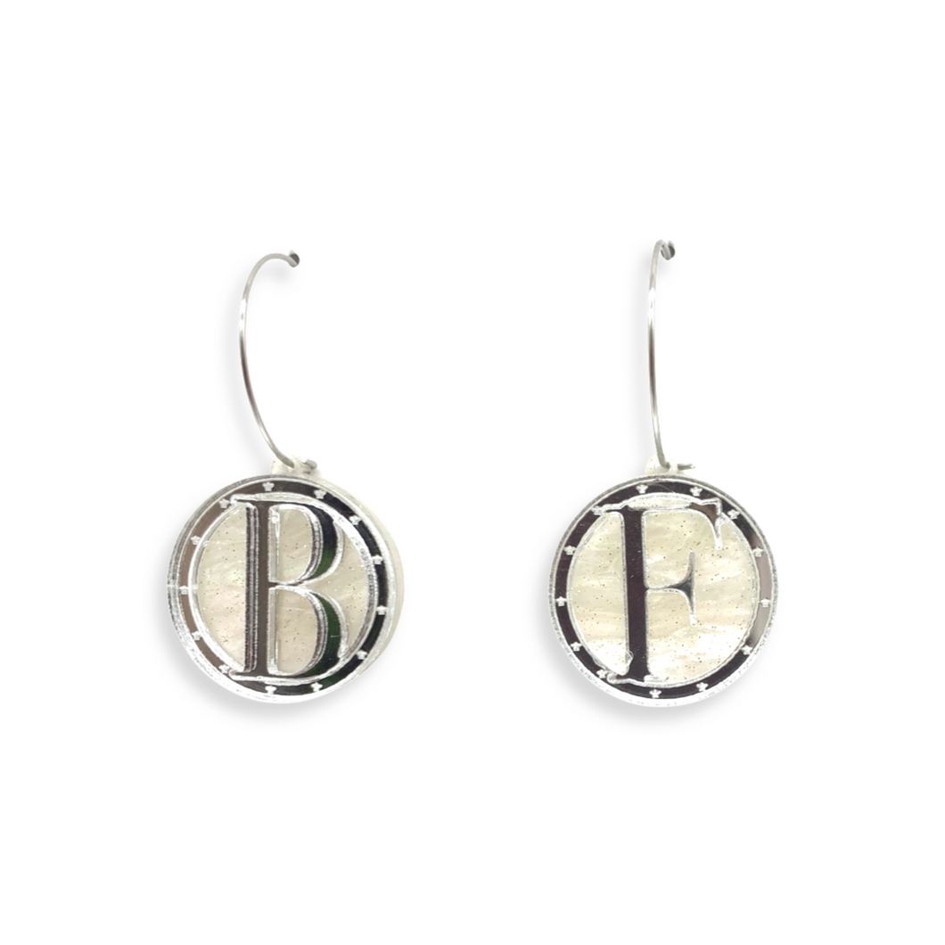 SILVER -Love Letters Hoop Earrings