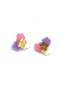 Tibouchina Cluster Studs