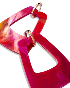 Reversible Multi Coloured Swirl and Violet Buckle Bells