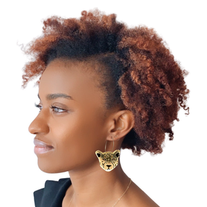 Gold Leopard Hoop