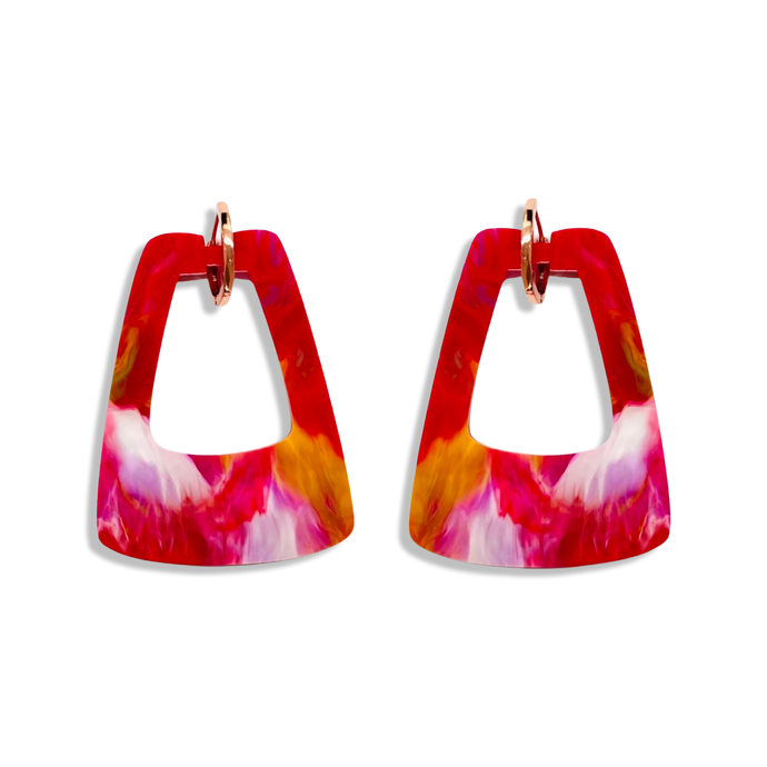 Reversible Multi Coloured Swirl and Violet Buckle Bells