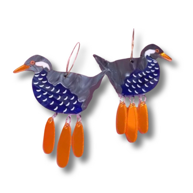 Okinawa Rail Bird Statement Earring