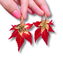 Load image into Gallery viewer, Japanese Maple Statement Earring