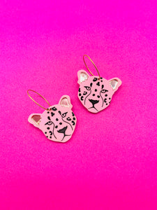 Lennie Leopard Hoop Dangle