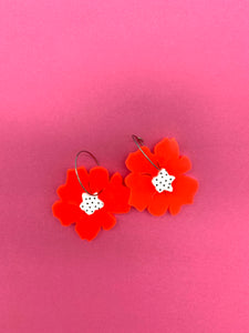 Pop of Poppies Fluoro Red